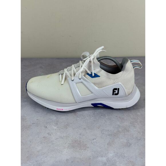 Footjoy FJ Men's HyperFlex Golf Shoes White/Blue 51118 Size 10M Read - Picture 9 of 12